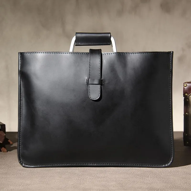 Leather Mens Vintage Briefcase Handbag Work Bag Business Bag Laptop Bag for men