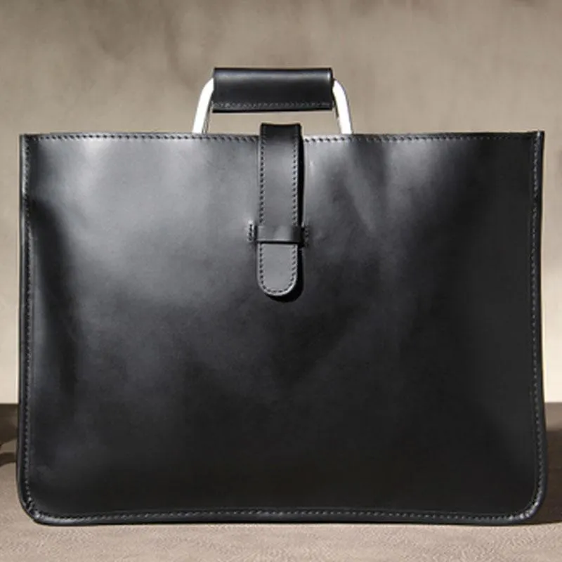 Leather Mens Vintage Briefcase Handbag Work Bag Business Bag Laptop Bag for men