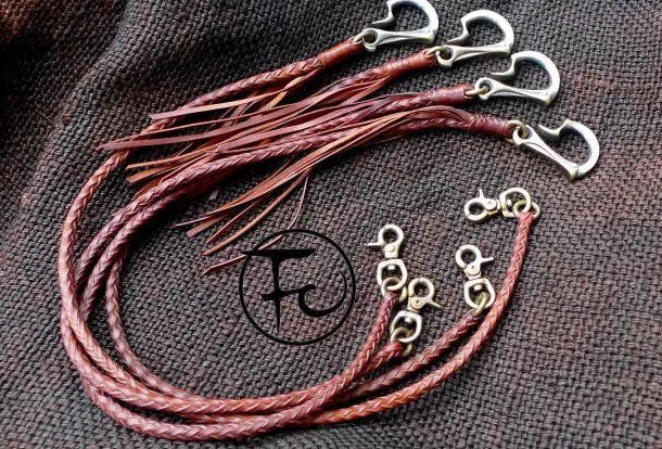 Leather trucker wallet biker wallet Chain for chain wallet biker wallet with dragon hook