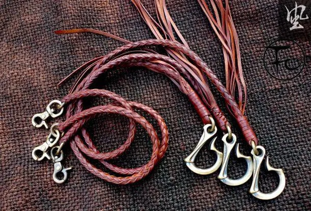 Leather trucker wallet biker wallet Chain for chain wallet biker wallet with dragon hook