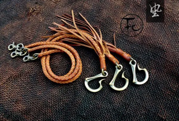 Leather trucker wallet biker wallet Chain for chain wallet biker wallet with dragon hook