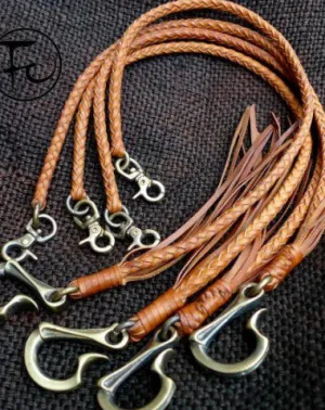 Leather trucker wallet Chain biker wallet Chain for chain wallet with dragon hook
