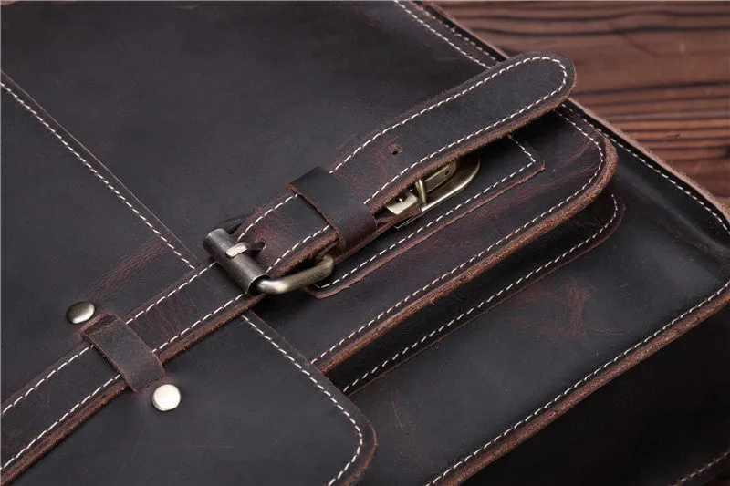 Leather Vintage Mens Briefcase Lawyer Briefcase Laptop Briefcase Business Briefcase For Men