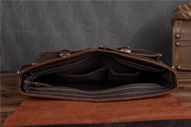 Leather Vintage Mens Briefcase Lawyer Briefcase Laptop Briefcase Business Briefcase For Men