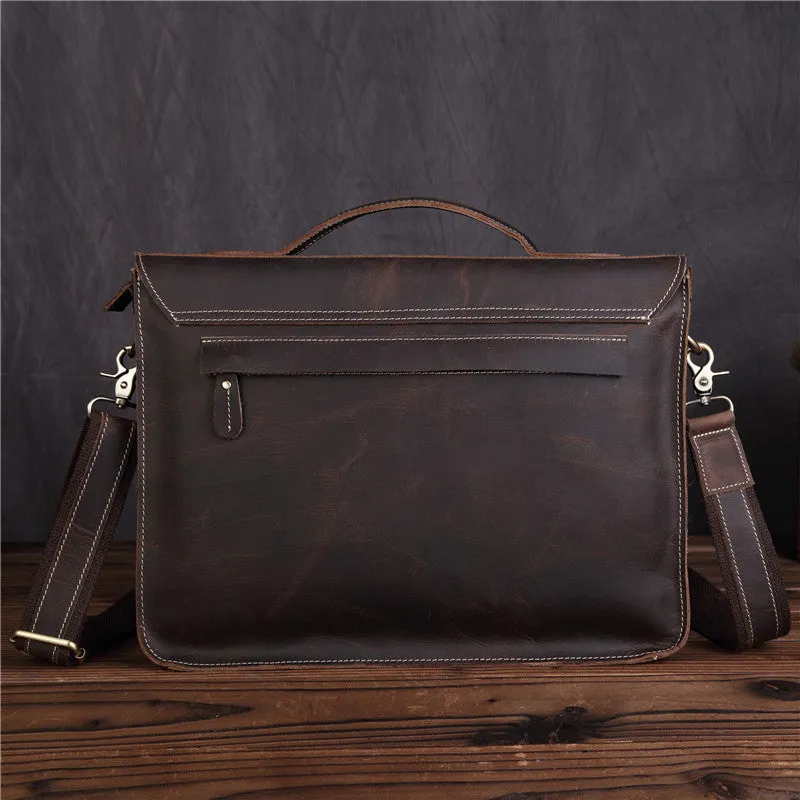 Leather Vintage Mens Briefcase Lawyer Briefcase Laptop Briefcase Business Briefcase For Men