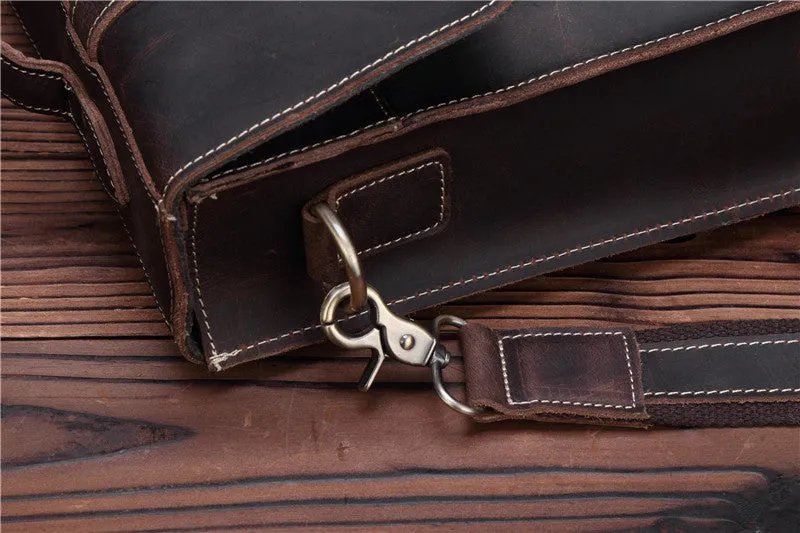 Leather Vintage Mens Briefcase Lawyer Briefcase Laptop Briefcase Business Briefcase For Men