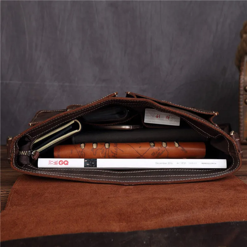 Leather Vintage Mens Briefcase Lawyer Briefcase Laptop Briefcase Business Briefcase For Men