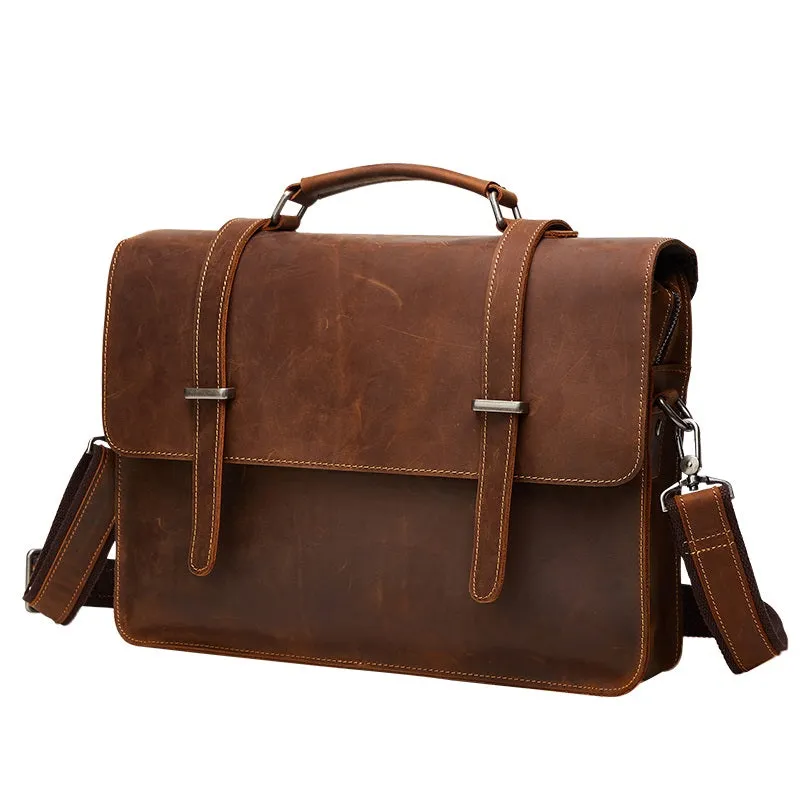 Leather Vintage Mens Briefcases Lawyer Briefcase Laptop Briefcase Business Briefcase For Men