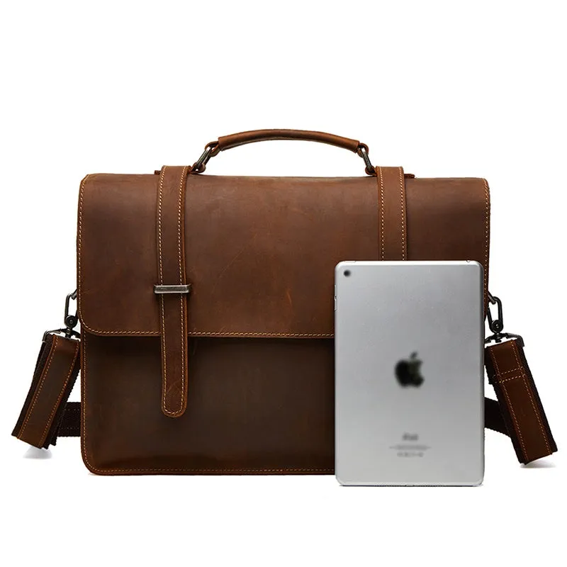 Leather Vintage Mens Briefcases Lawyer Briefcase Laptop Briefcase Business Briefcase For Men