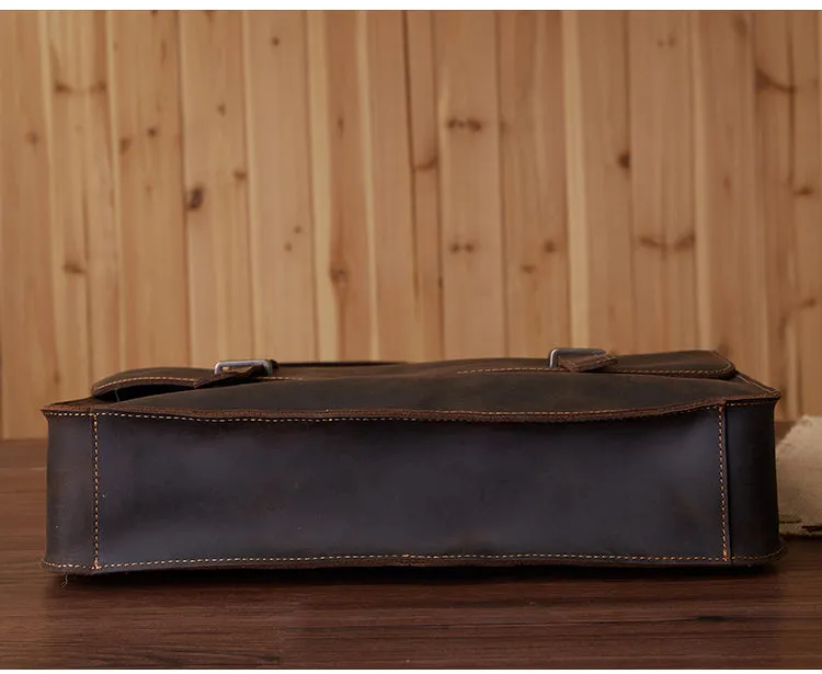 Leather Vintage Mens Briefcases Lawyer Briefcase Laptop Briefcase Business Briefcase For Men