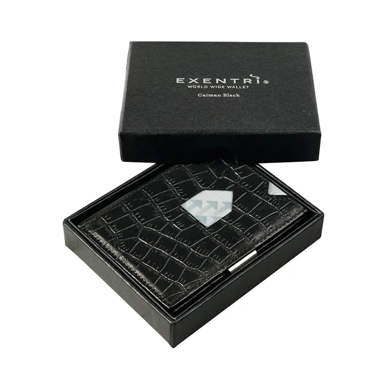 Leather Wallet // Caiman Black