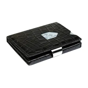 Leather Wallet // Caiman Black