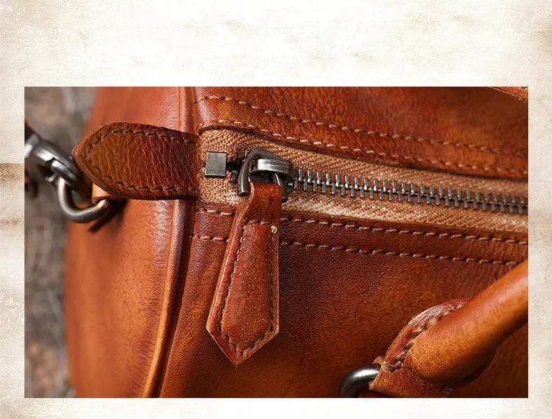 Leather Womens Barrel Handbag Handmade Barrel Handbag Crossbody Purse for Ladies