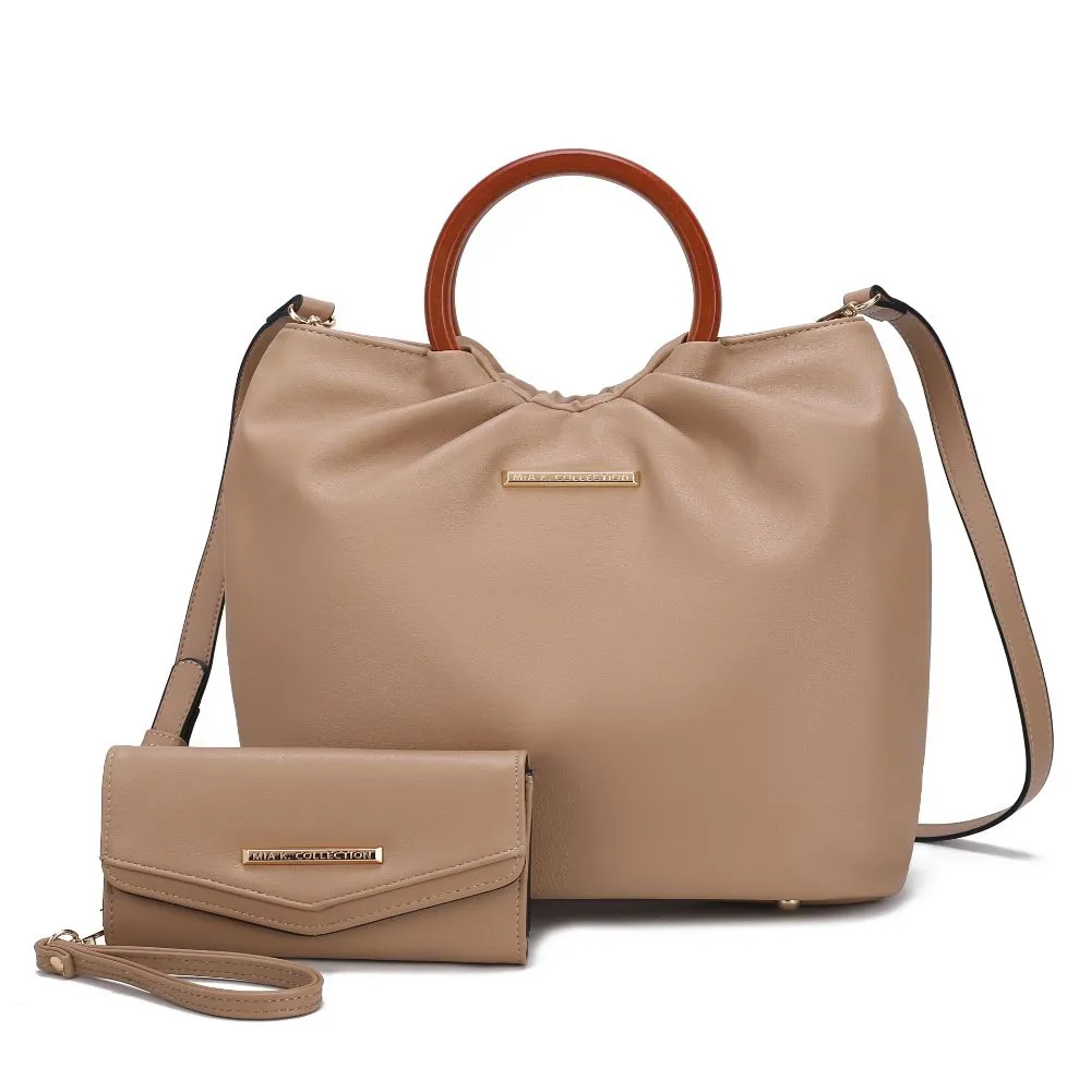 Leilani Vegan Leather Tote Handbag with Wallet