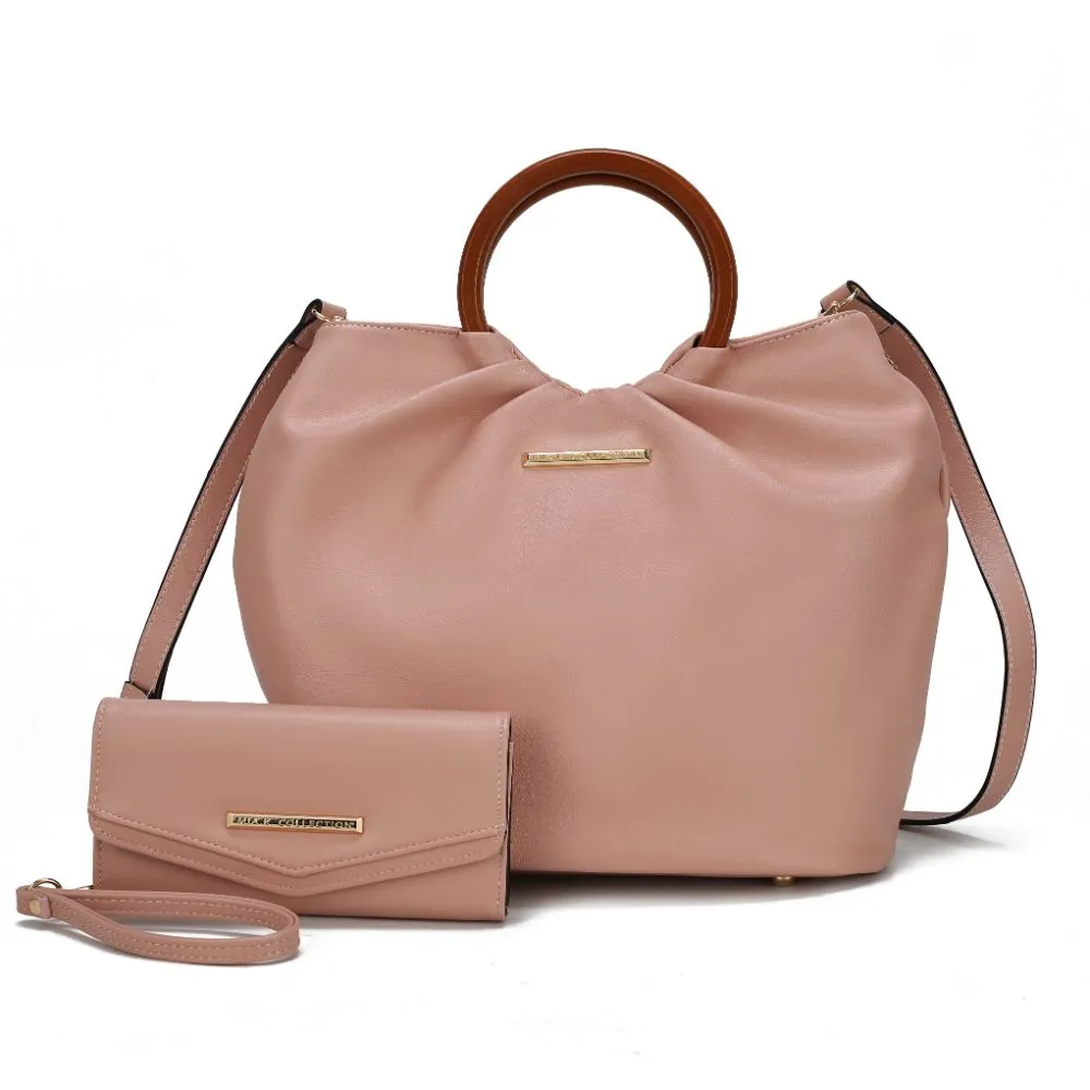 Leilani Vegan Leather Tote Handbag with Wallet