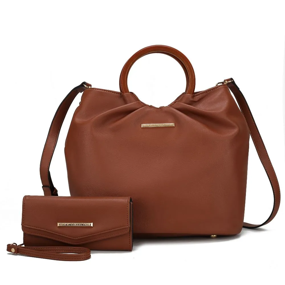 Leilani Vegan Leather Tote Handbag with Wallet