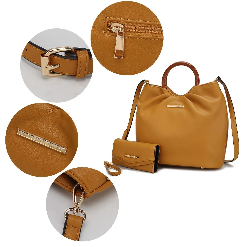 Leilani Vegan Leather Tote Handbag with Wallet