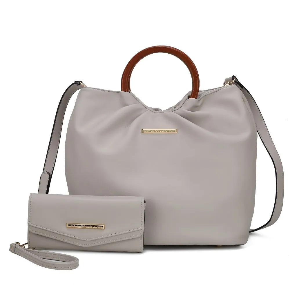 Leilani Vegan Leather Tote Handbag with Wallet