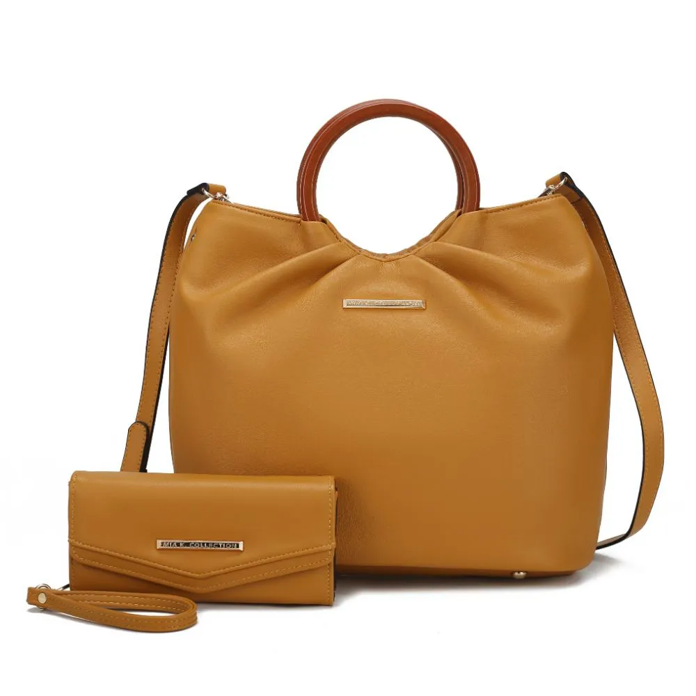 Leilani Vegan Leather Tote Handbag with Wallet