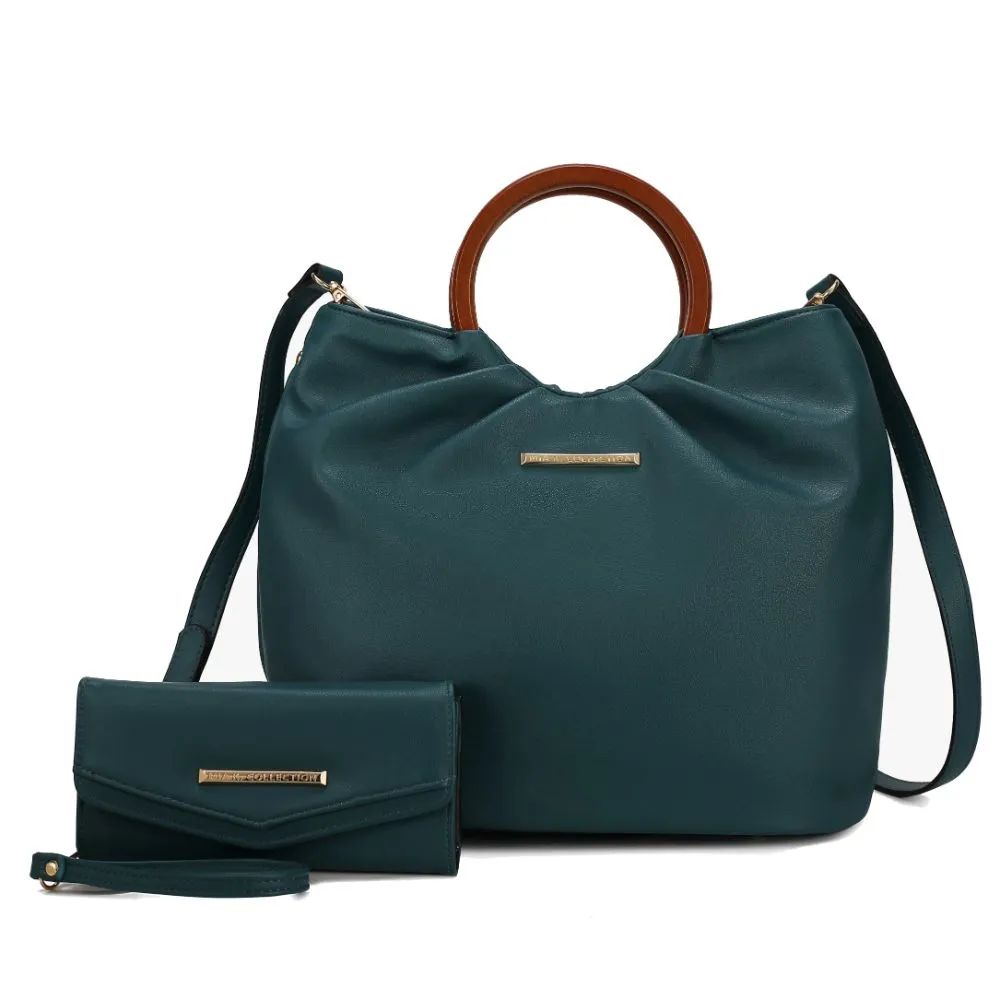 Leilani Vegan Leather Tote Handbag with Wallet