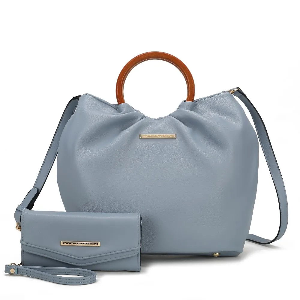 Leilani Vegan Leather Tote Handbag with Wallet