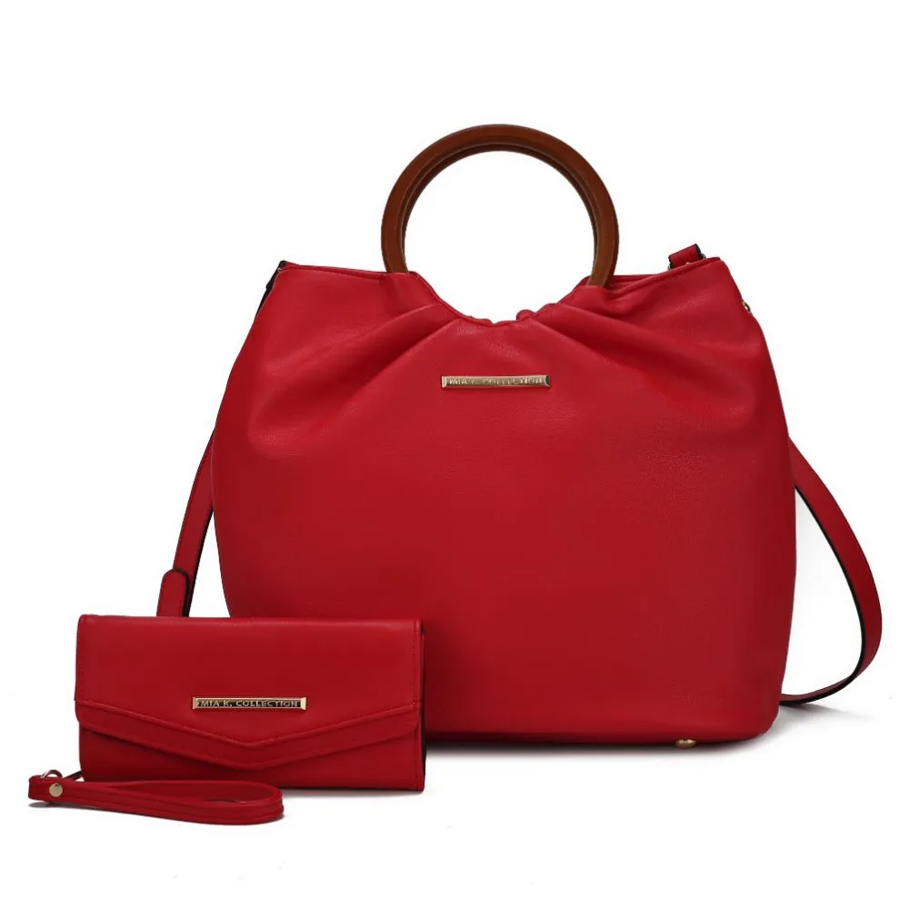 Leilani Vegan Leather Tote Handbag with Wallet