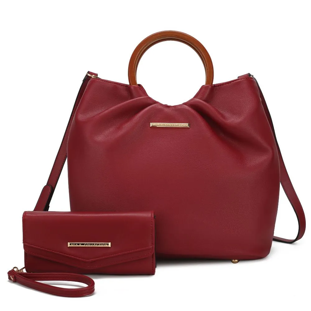 Leilani Vegan Leather Tote Handbag with Wallet