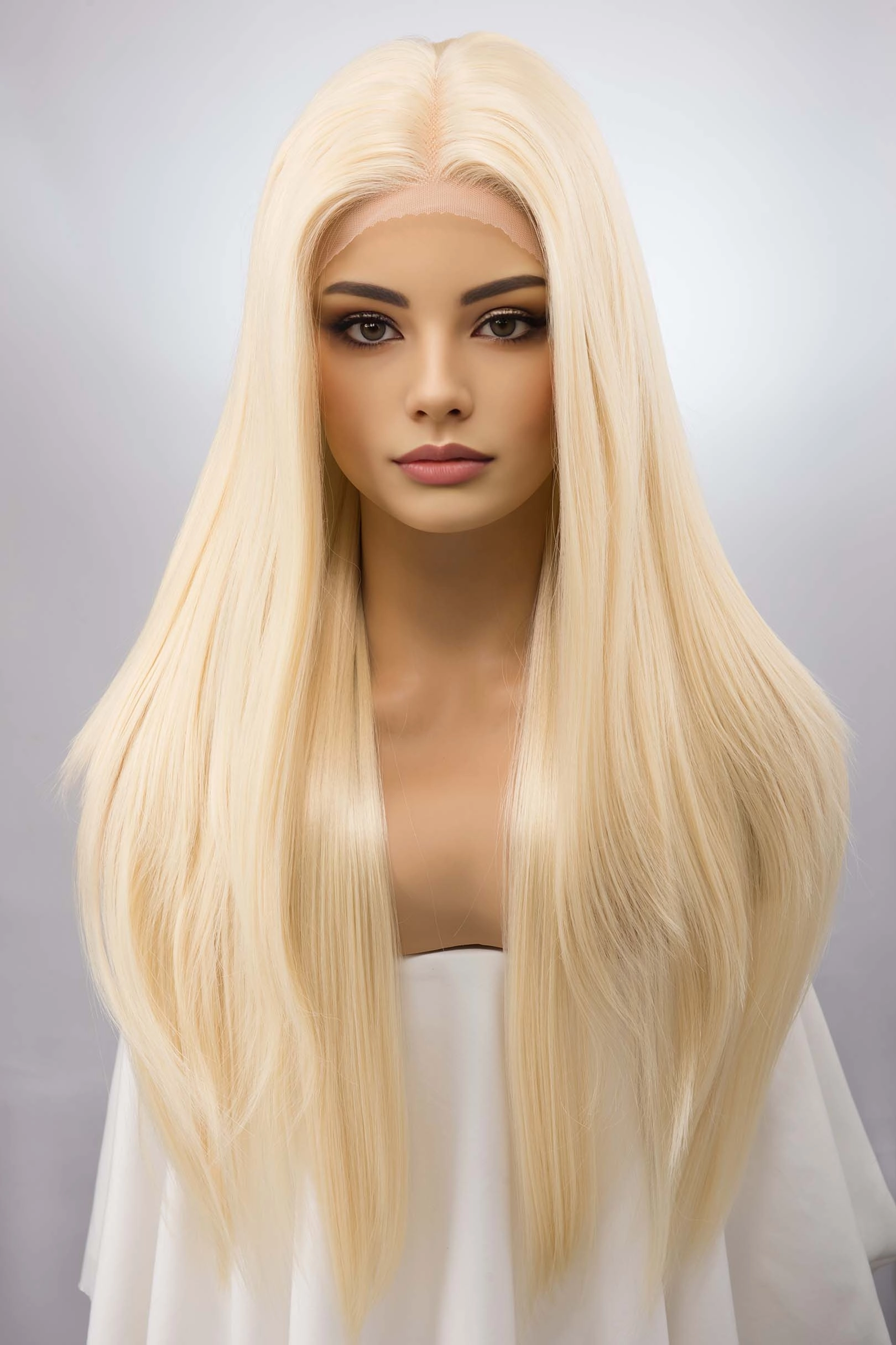 Light Blonde Straight Lace Front Synthetic Wig Ivy Barbie Look