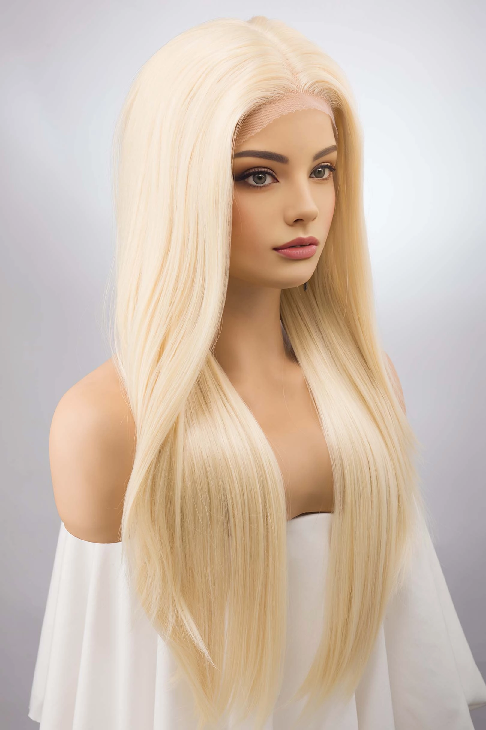 Light Blonde Straight Lace Front Synthetic Wig Ivy Barbie Look
