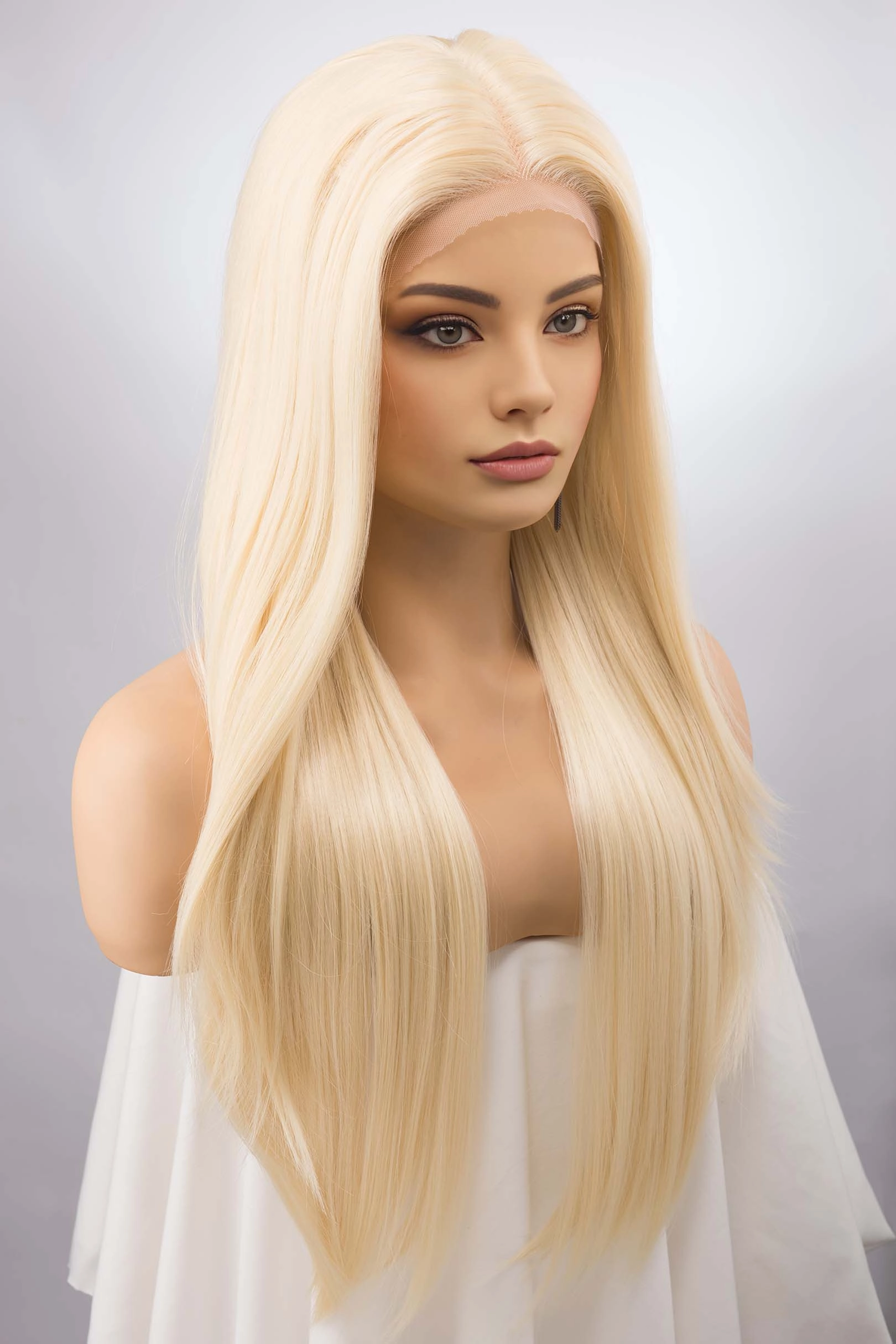 Light Blonde Straight Lace Front Synthetic Wig Ivy Barbie Look