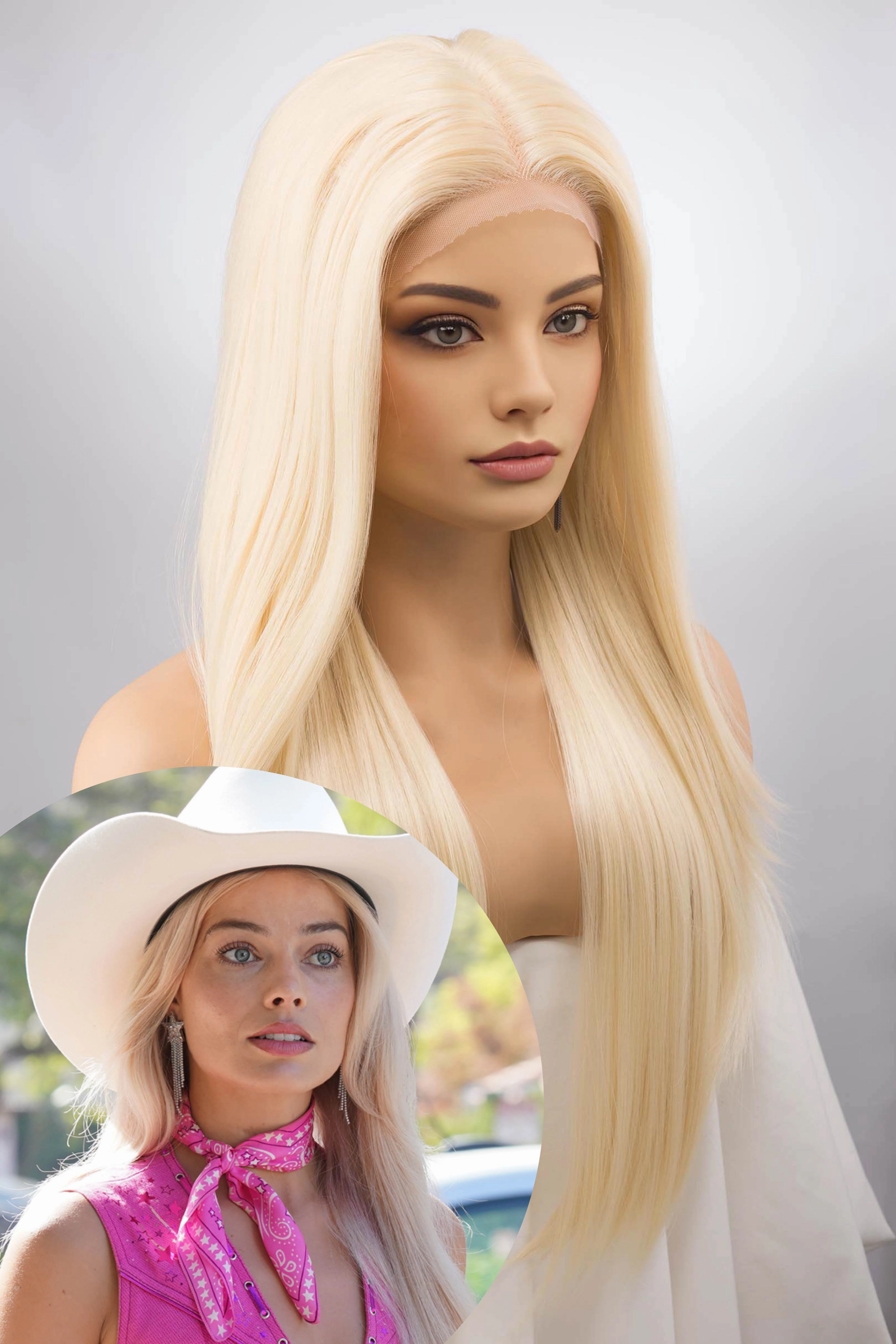 Light Blonde Straight Lace Front Synthetic Wig Ivy Barbie Look