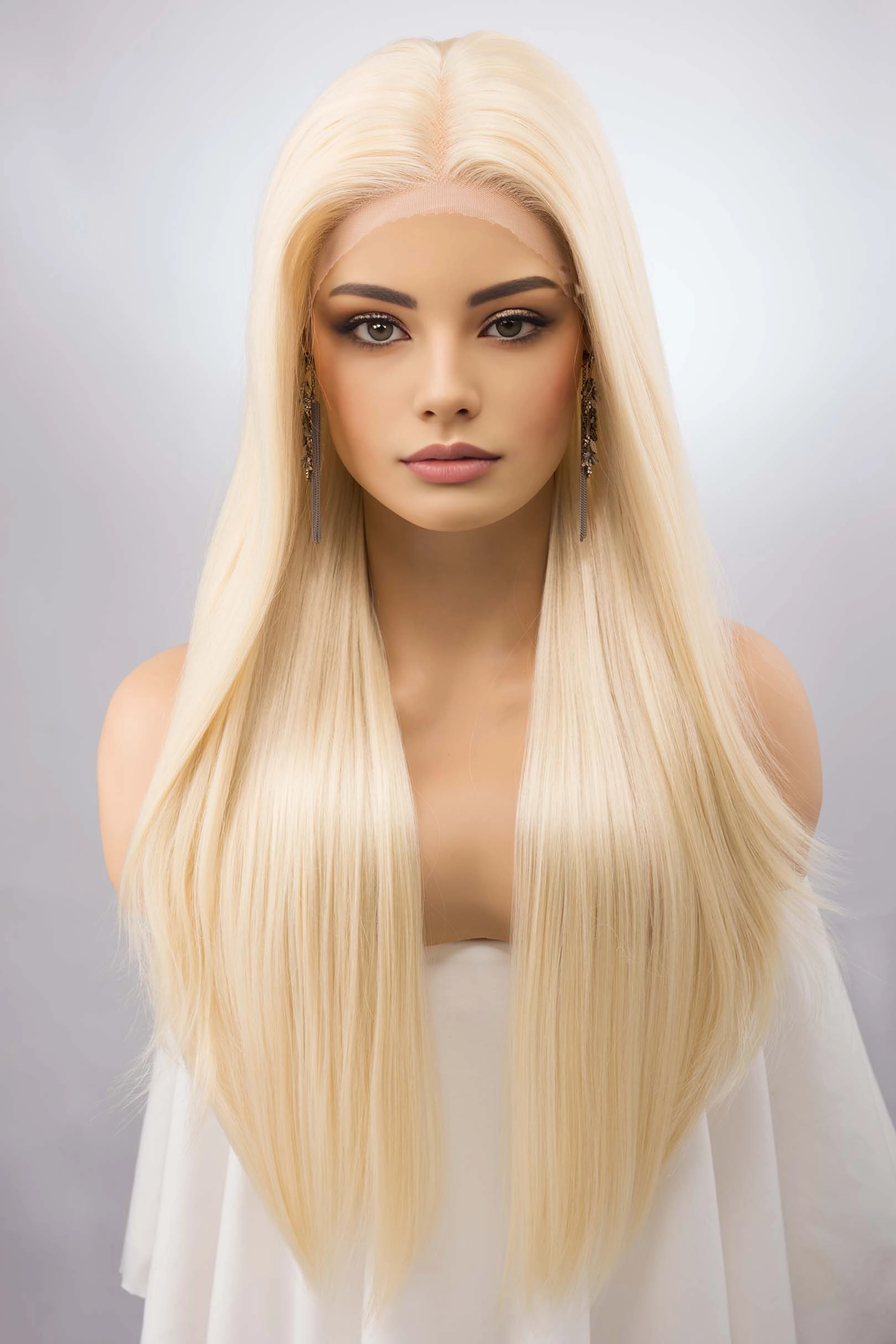 Light Blonde Straight Lace Front Synthetic Wig Ivy Barbie Look