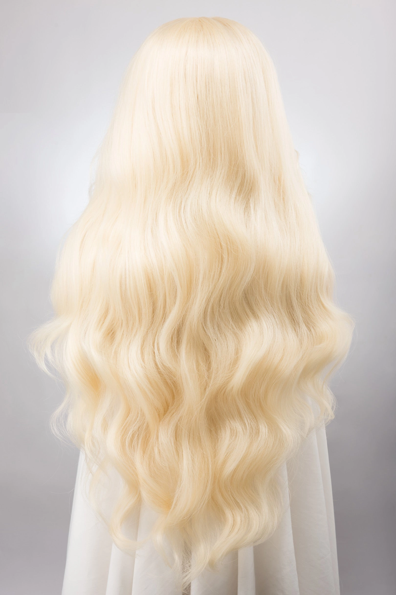Light Blonde Wavy Lace Front Synthetic Wig Irina