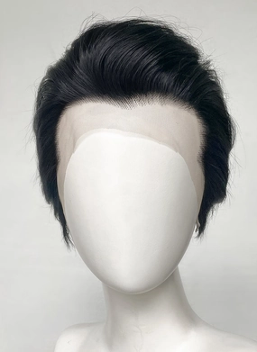 Like a Dragon Kazuma Kiryu Straight Slicked Back Black Lace Front Synthetic Men's Wig LF6010B