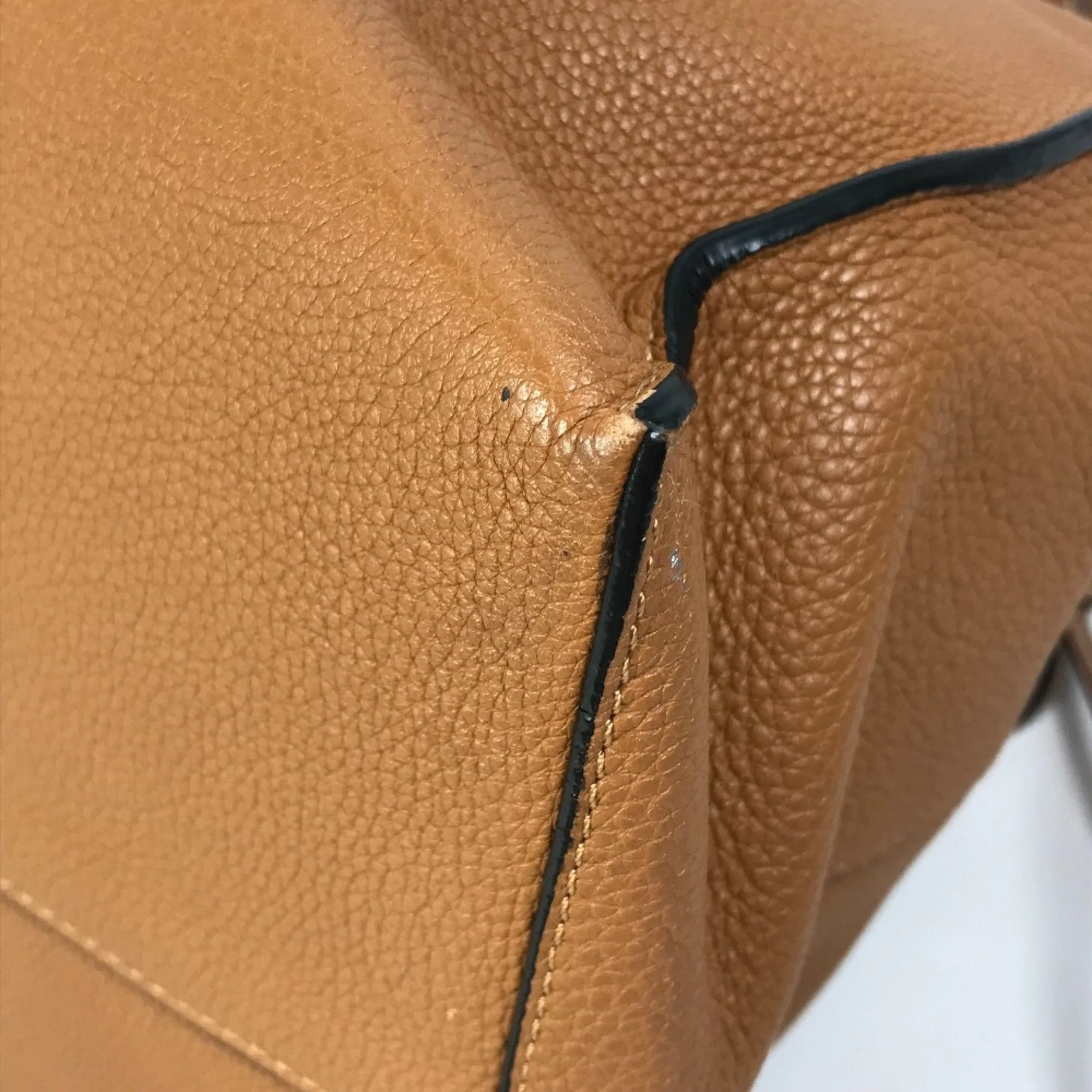 Loewe Camel Leather Shoulder Bag Tote Bag (Pre-Owned)