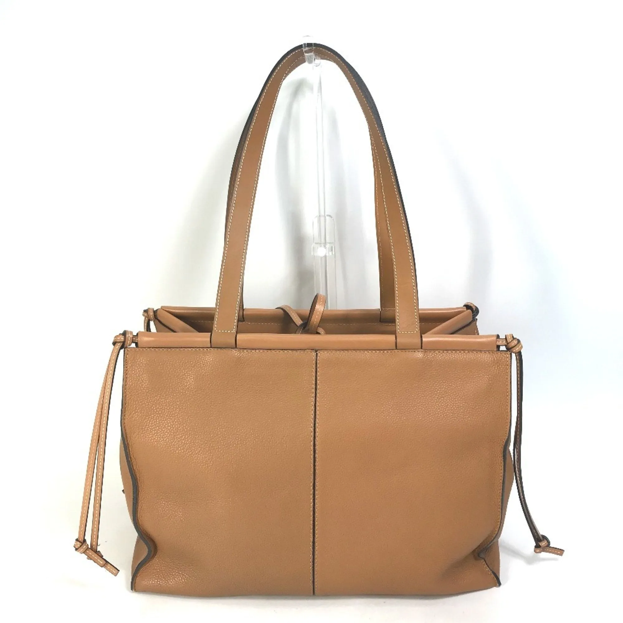 Loewe Camel Leather Shoulder Bag Tote Bag (Pre-Owned)