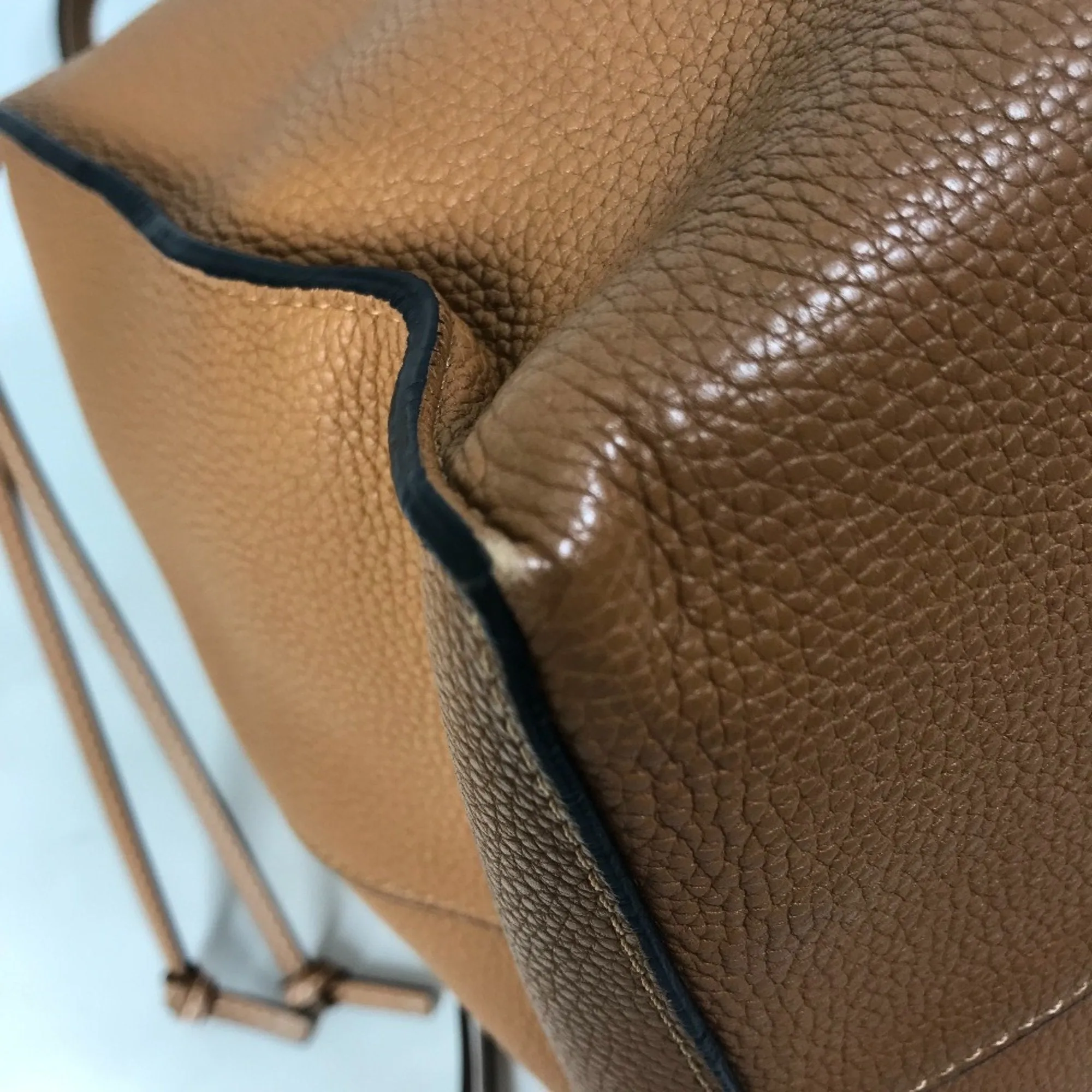 Loewe Camel Leather Shoulder Bag Tote Bag (Pre-Owned)