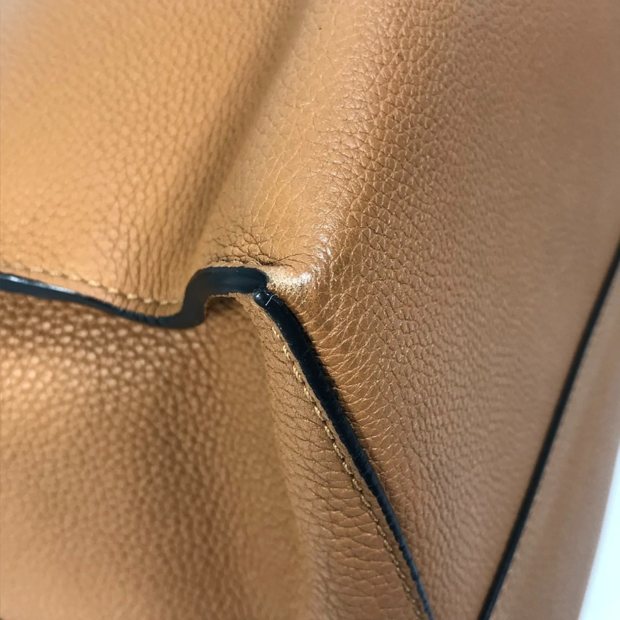 Loewe Camel Leather Shoulder Bag Tote Bag (Pre-Owned)