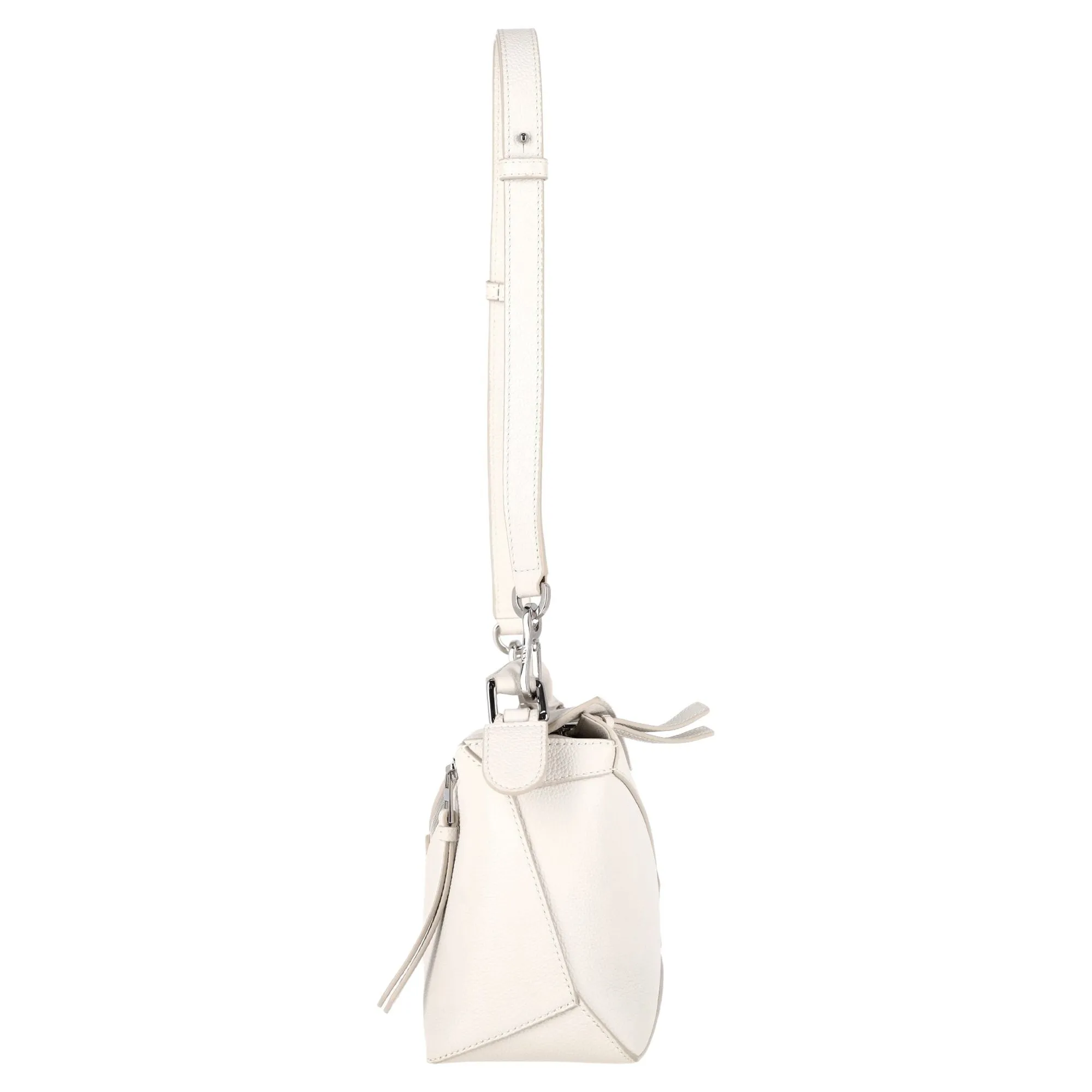 Loewe Puzzle Small Bag in White Calfskin Leather