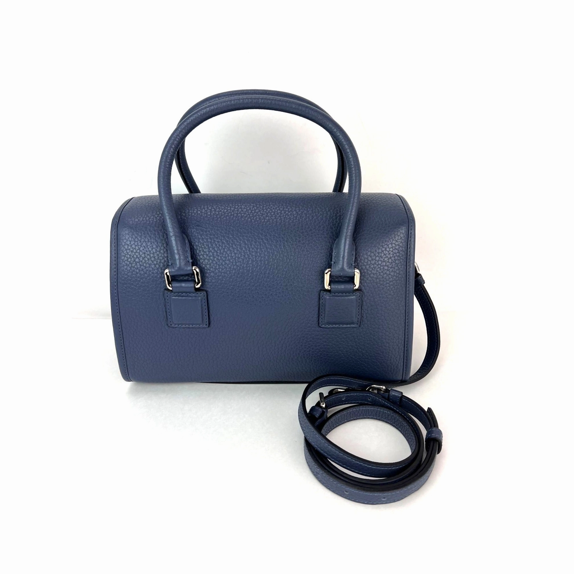 Loewe Calfskin Leather Alamo 28 Blue Crossbody Bag