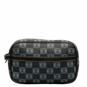 Loewe Navy Pvc Leather Pouch (Pre-Owned)