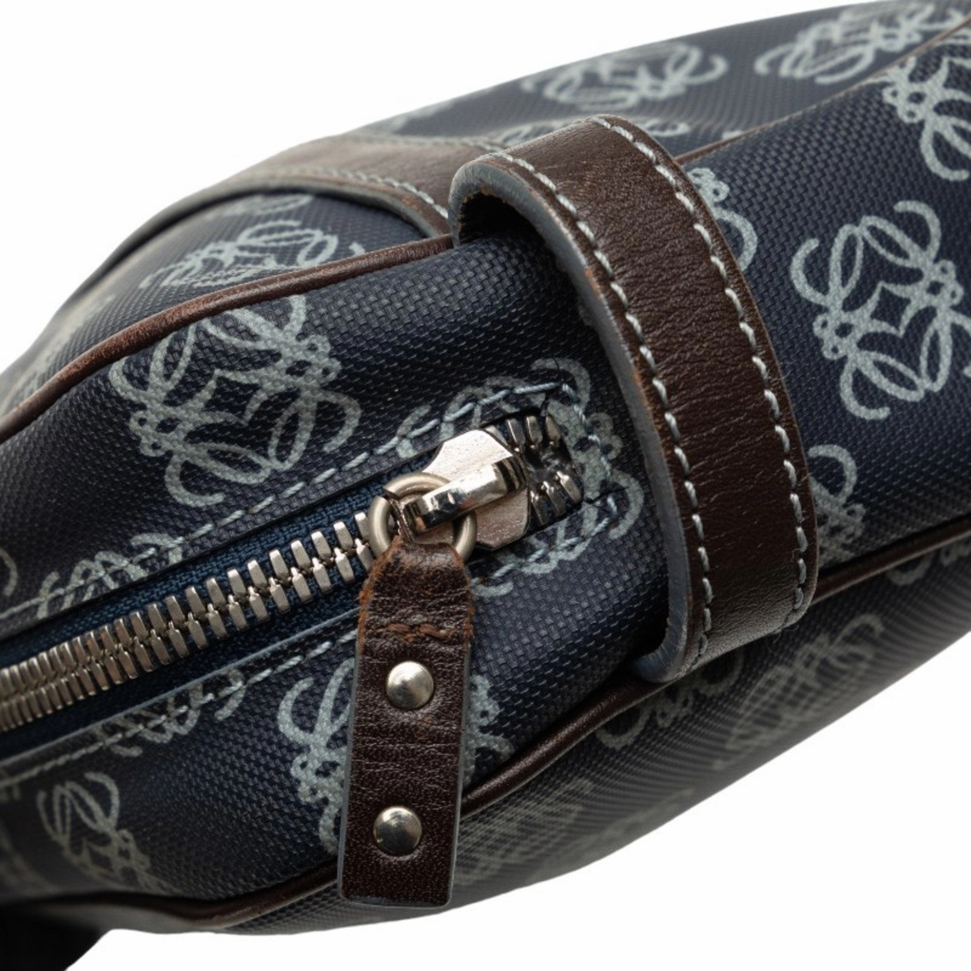 Loewe Navy Pvc Leather Pouch (Pre-Owned)
