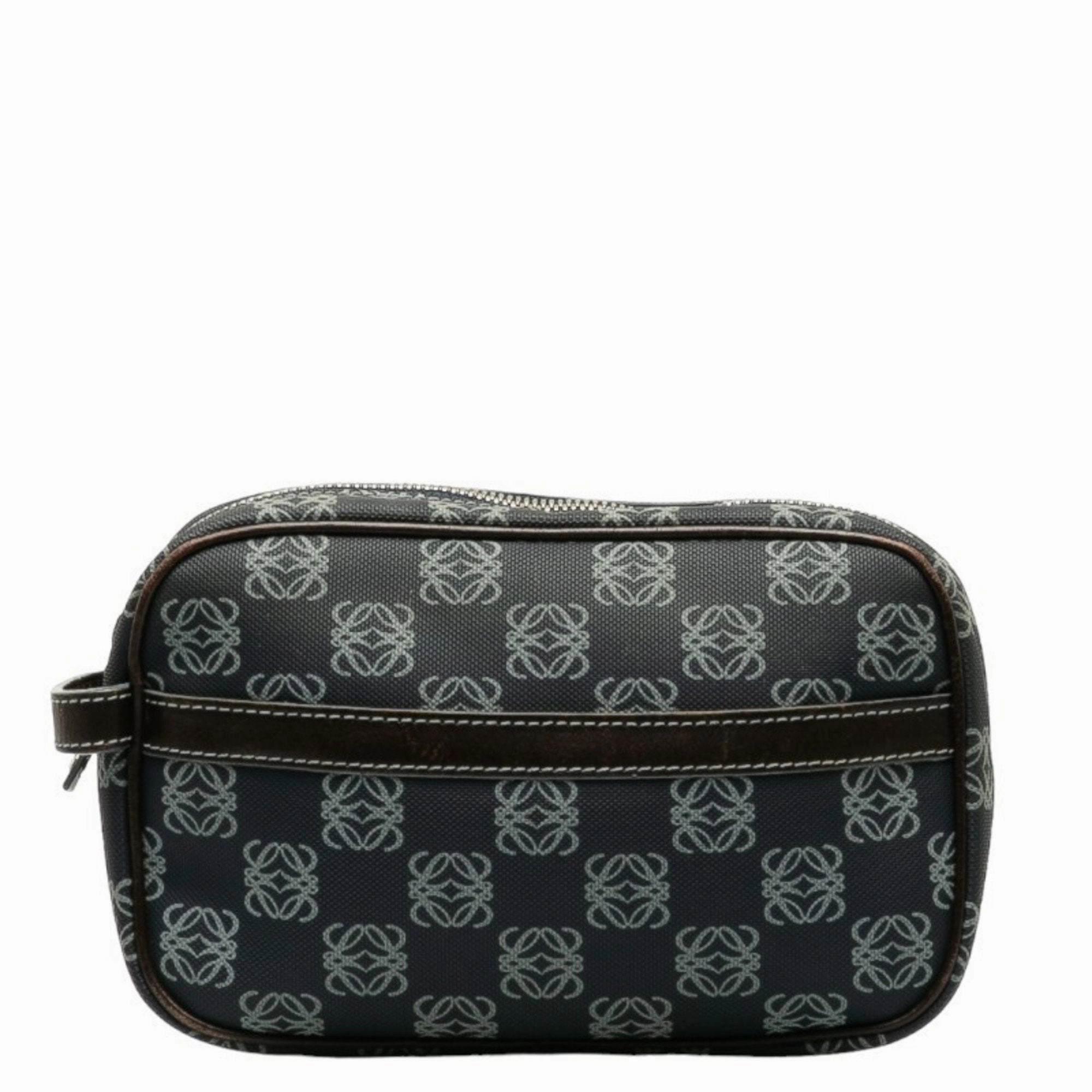 Loewe Navy Pvc Leather Pouch (Pre-Owned)