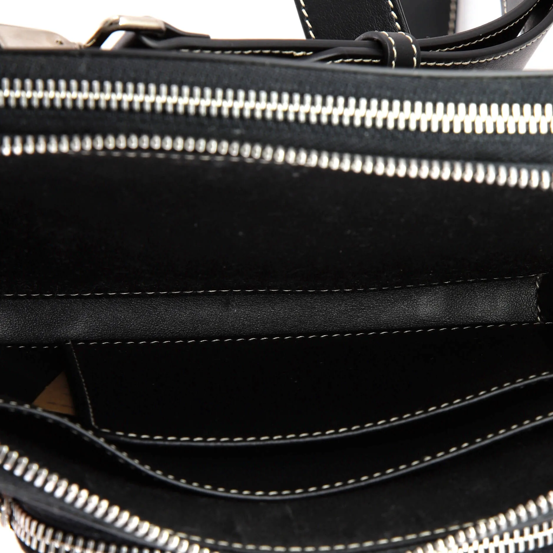Logo Front Pocket Zip Around Crossbody Canvas with Leather