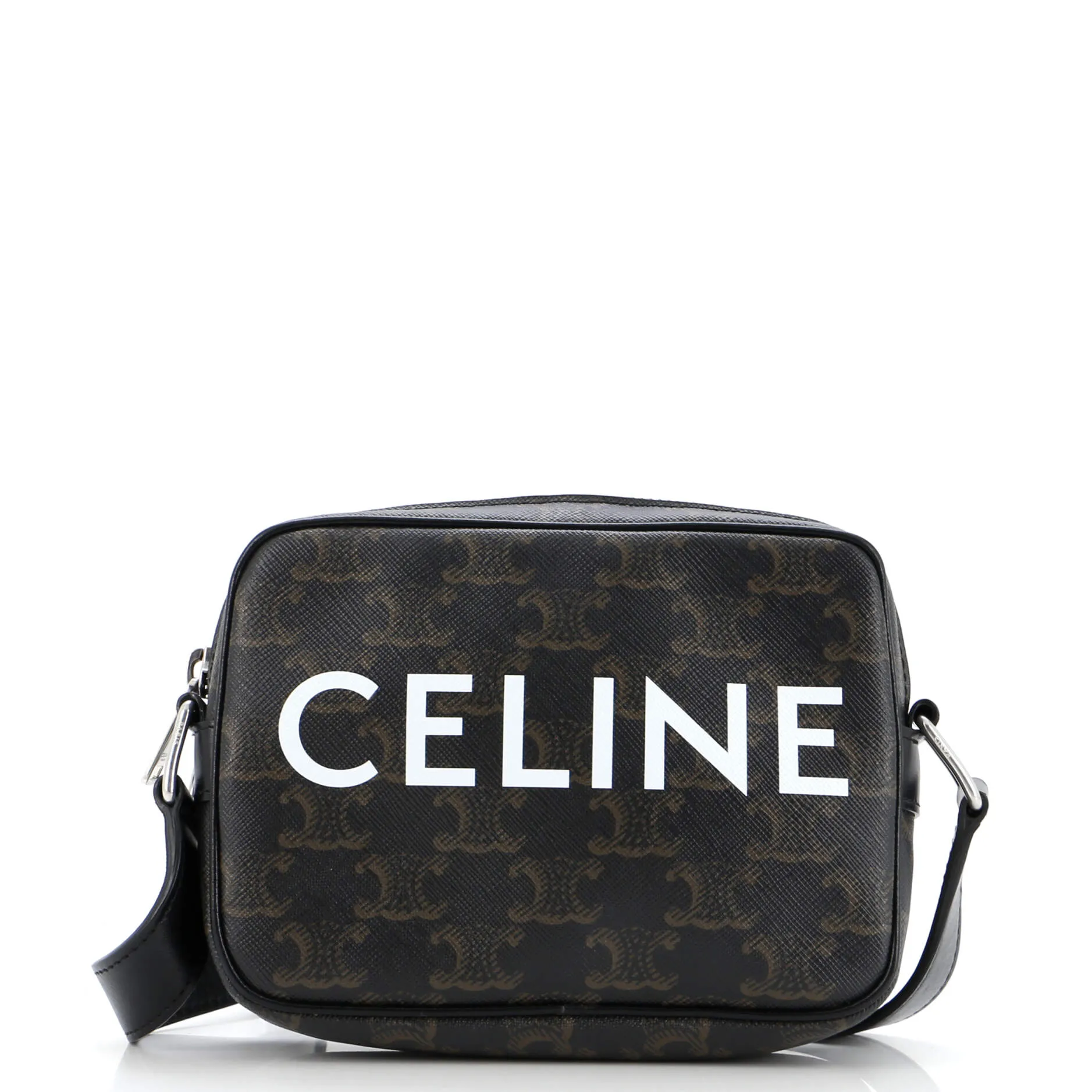 Logo Messenger Bag Triomphe Coated Canvas Mini