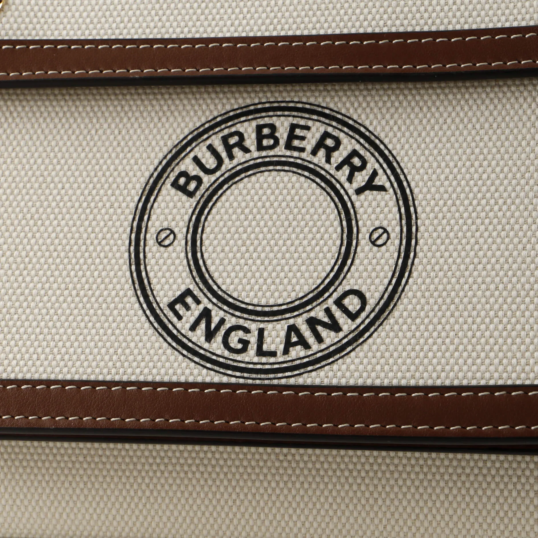 Logo Pocket Tote Canvas with Leather Mini