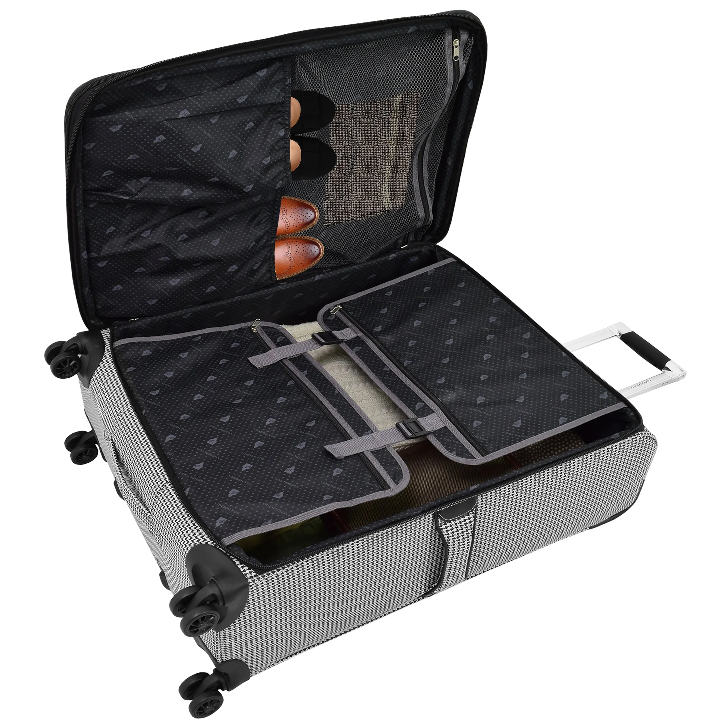 London Fog Cambridge II 4 Piece Set (Satchel, 20", 25", 29") 4-Wheel Luggage Sets