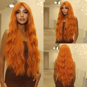 Long Copper Wig