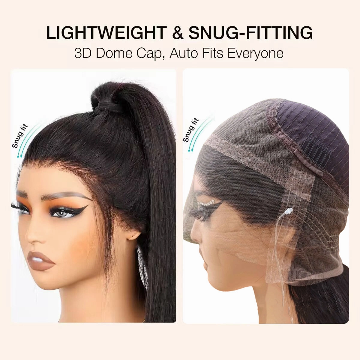 Long Layered Curtain Bangs with Rich Honey Brown Ombre 360 HD Invisible Lace Wigs CF73