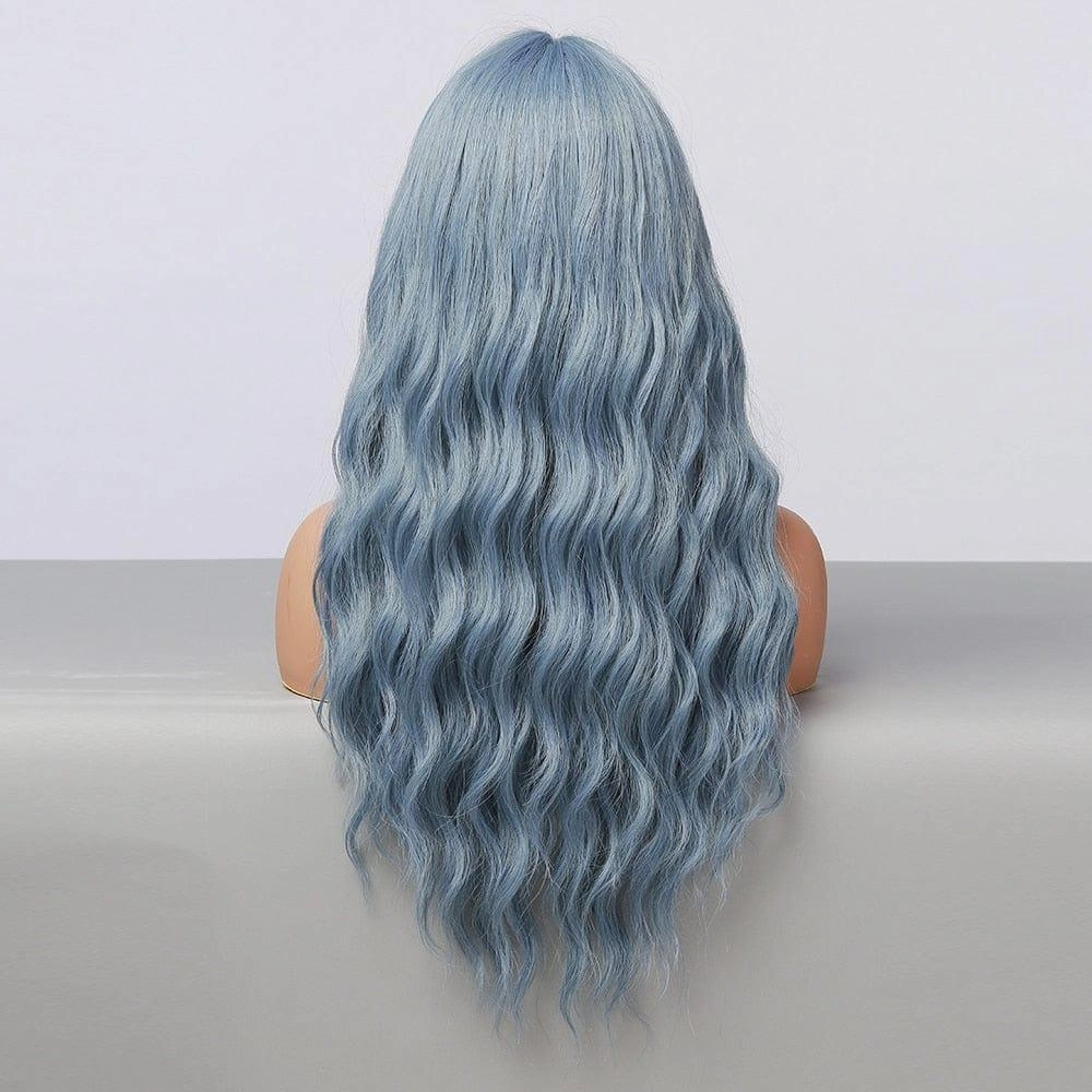 Long Wavy Blue Wig